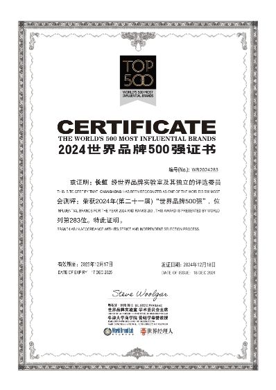 牌500强》榜单揭晓 长虹位列283位麻将胡了免费试玩2024年度《世界品(图8)